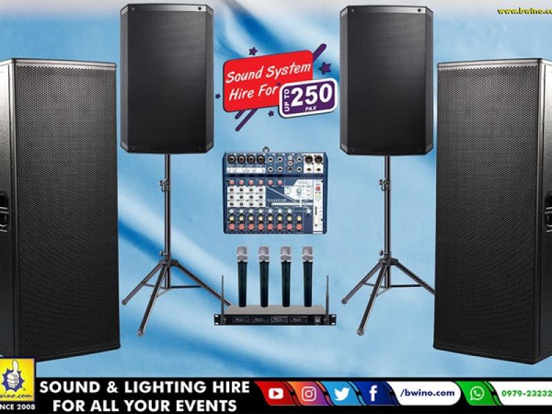 Sound System Hire For Upto 250pax