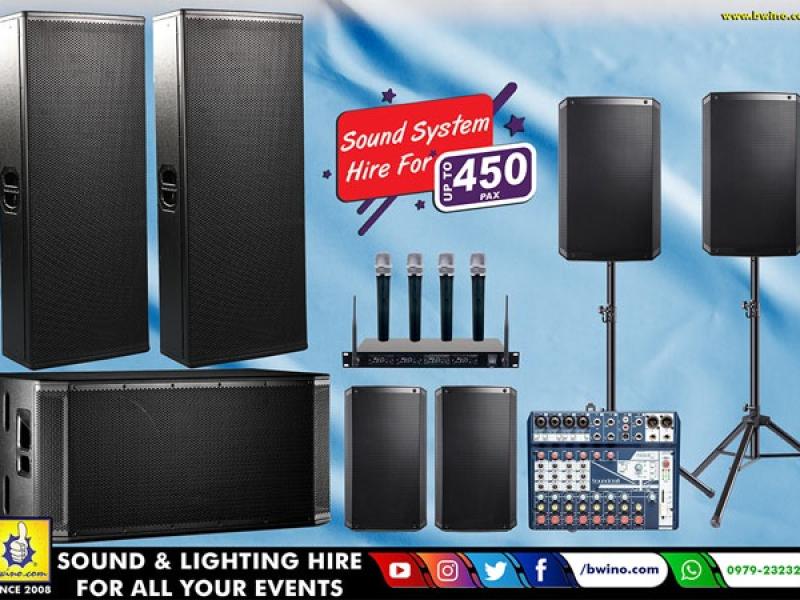  Sound System Hire For Upto 450pax